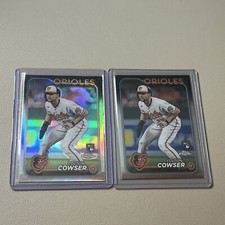 2024 TOPPS CHROME BASEBALL COLTON COWSER ROOKIE REFRACTOR #278 + BASE