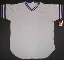 Wilson A4595 Grey V-Neck Throwback Jersey Adult (UPUP)