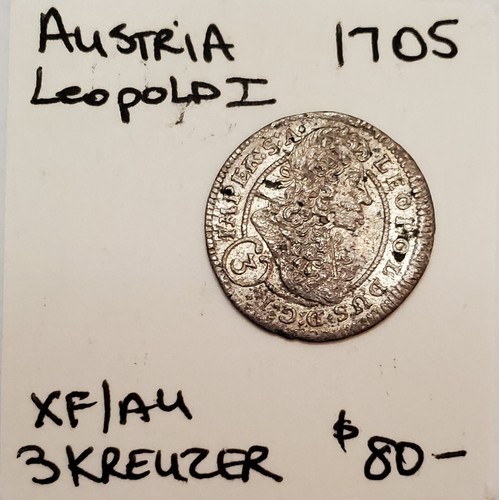 Österreich 1705 Leopold I 3 Kreuzer vz/au - Bild 1 von 2