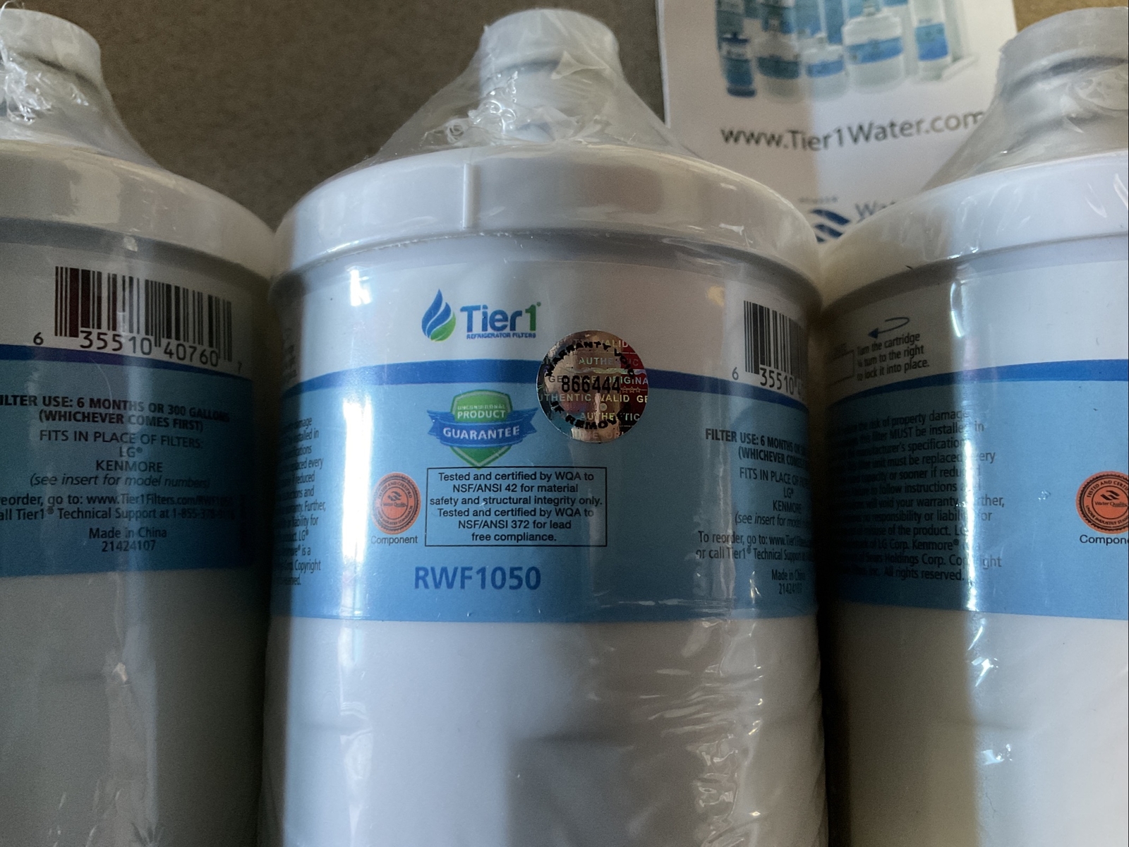 TIER 1 Refrigerator Water Filter RWF1050 / Fits LG LT500P 5231JA2002A
