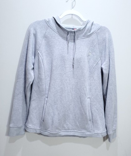 Fila Sweater Womens Medium Pullover Blue Classic Hoodie Casual Pockets Ladies M