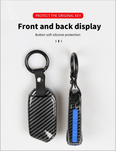 Carbon Fiber Hard ABS Remote Key Fob Case Cover For Kia Stinger GT 2017-2021 - Picture 12 of 15