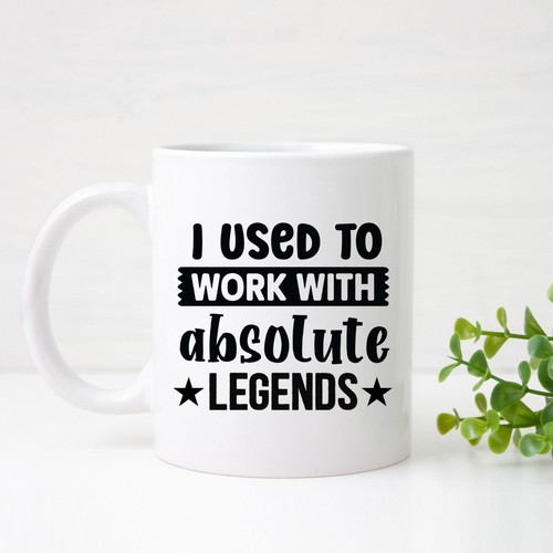 USÉ TRABAJAR CON LEYENDAS ABSOLUTAS Juego de tazas y posavasos de cerámica impresa - Imagen 16 de 30