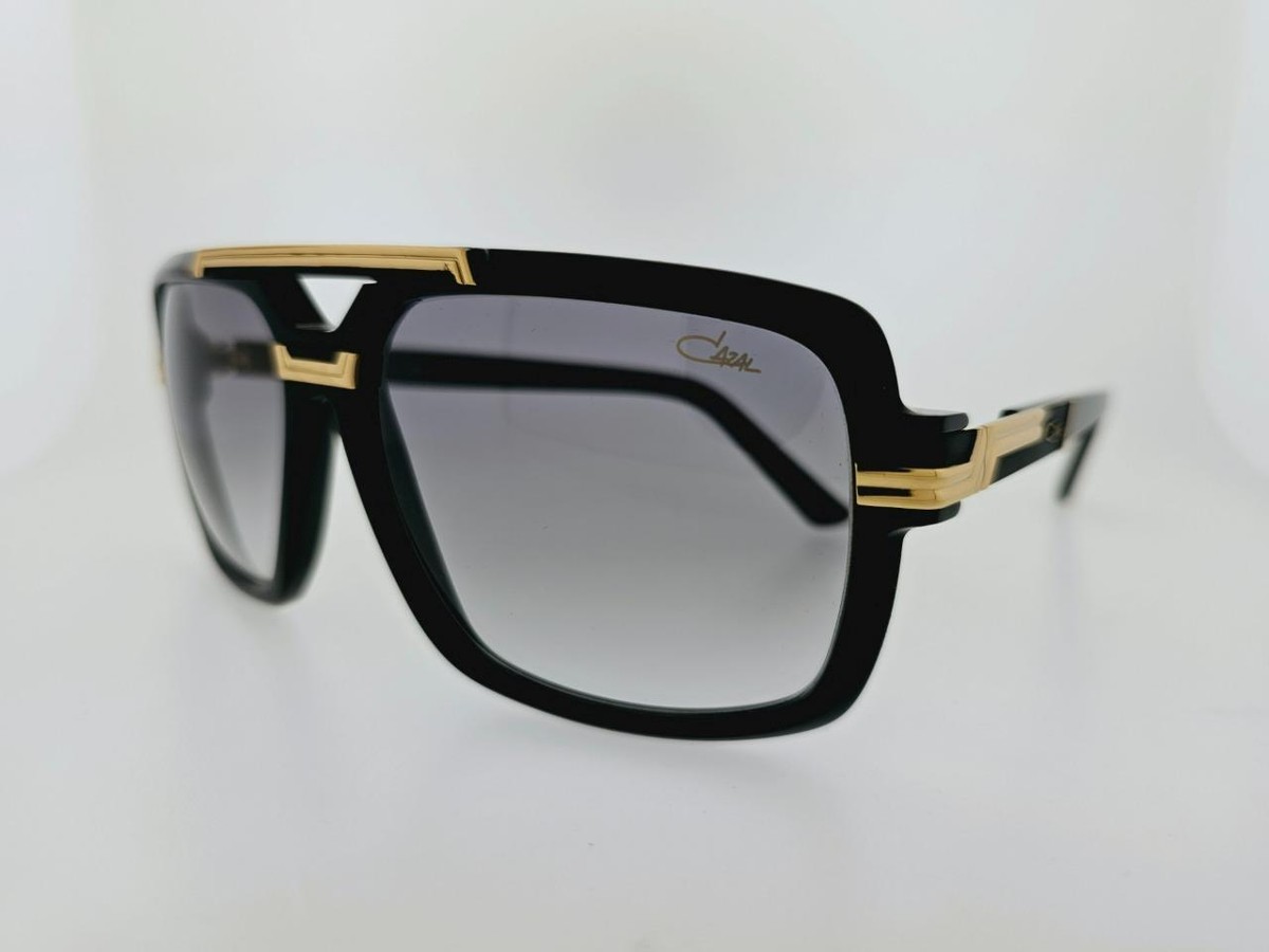 CAZAL SUNGLASSES 8042 001 61MM BLACK GOLD FRAME WITH GREY 