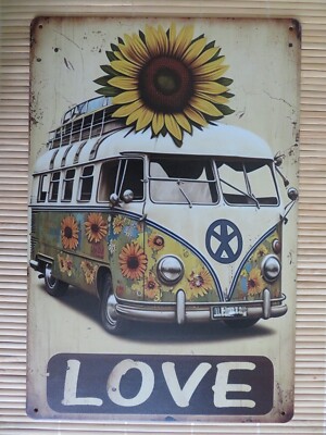 Blechschild  - Oldtimer Love  - 20 x 30 cm