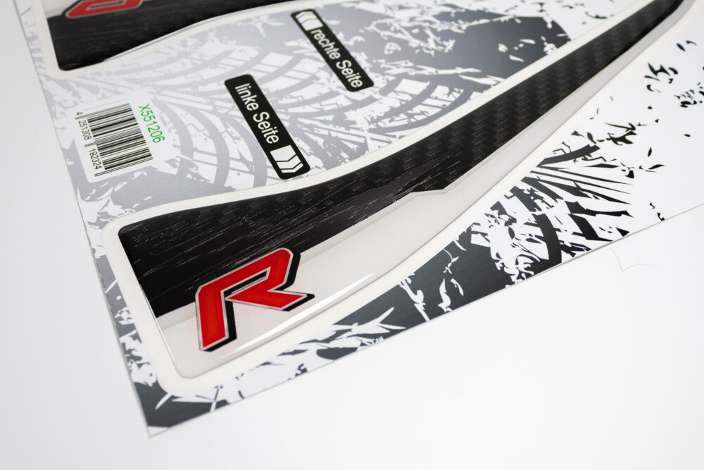 Graphics Kit Motorcycle Sticker Scratch Guard Decal White
