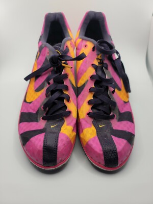 Nike Zoom Rival D8 Track 616309-685 Pink Foil Spikes Sprint Shoes Women's 6.5