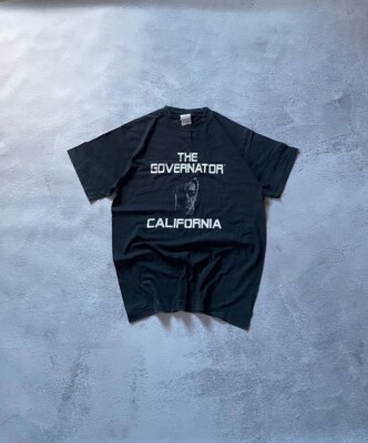 The Governator Of California Arnold Vintage Black T Shirt L Size