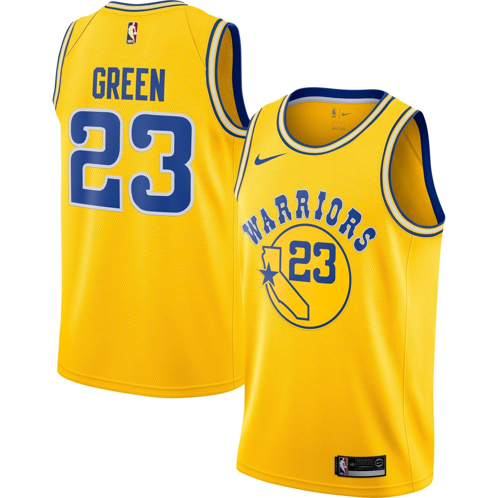 [9Z2B7B1AP-ЗЕЛЕНЫЙ] Молодежные кроссовки Nike NBA GSW Draymond Green Gold Hardwood Classics Swing