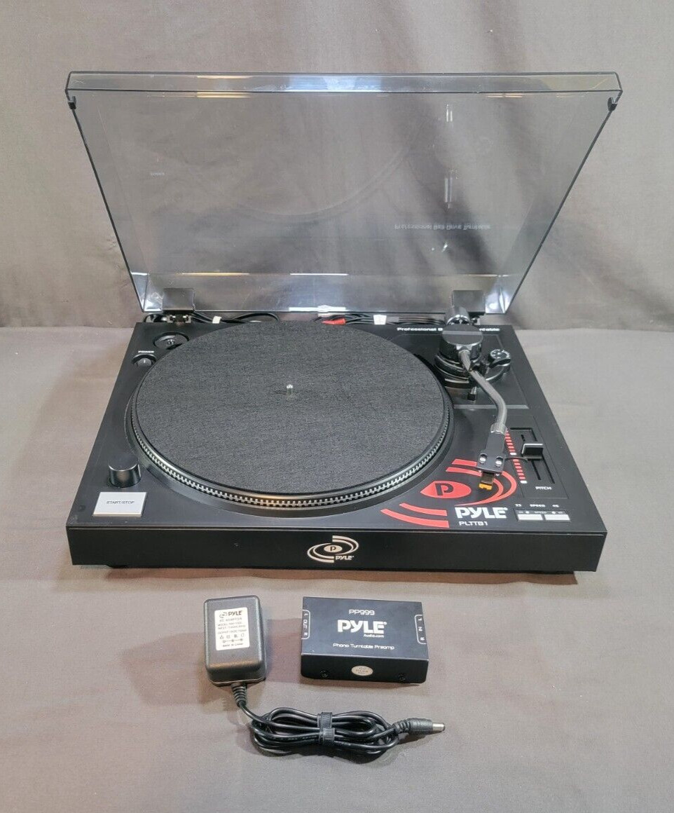 Pyle PLTTB1 Professional Belt-Drive Turntable + PP999  Pre-A