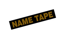 UNIQUE BROWN NAME TAPE IR PATCH 5"X1" CUSTOM WITH VELCRO  BRAND FASTENER