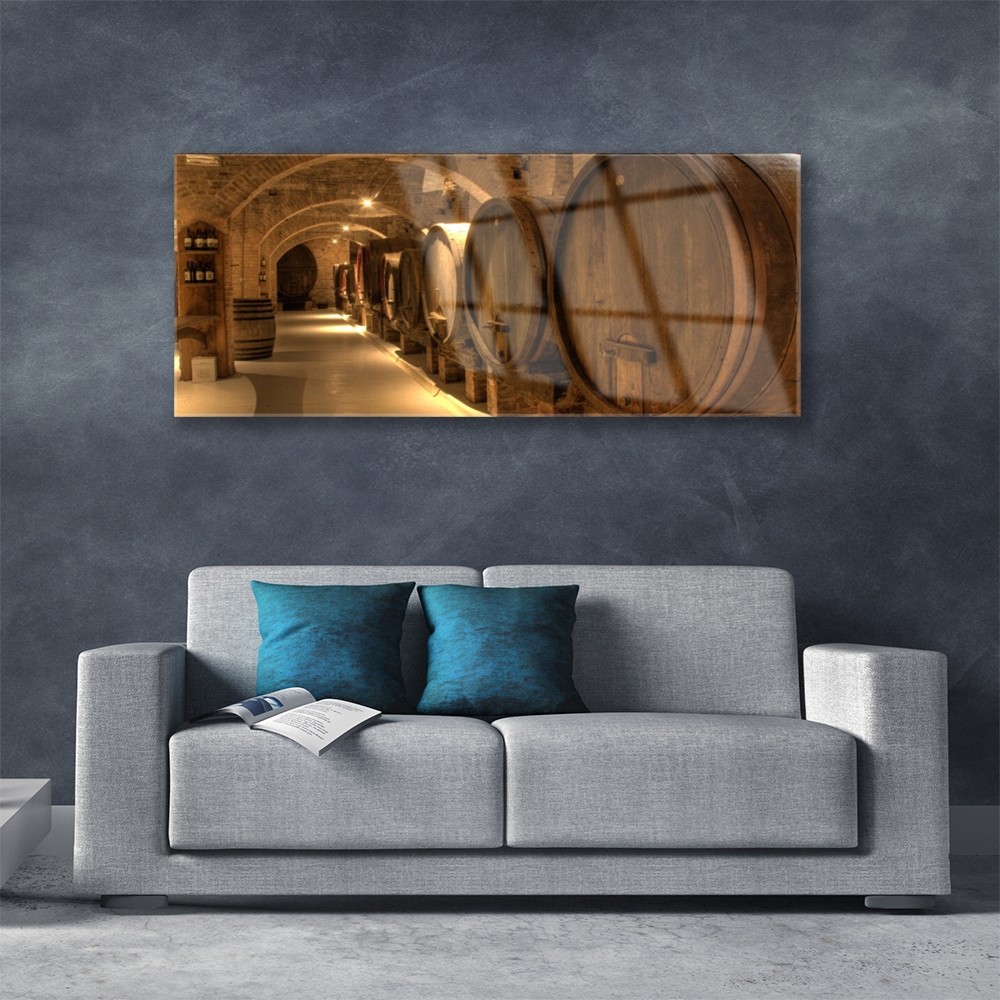 Impression sur verre 125x50 - Tableau mural Art Barils
