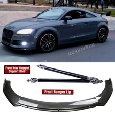 For Audi Tt 1999-2018 Carbon Style Front Bumper Lip Splitter Spoilerstrut Rods For Audi Tt 1999-2018 Carbon Style Front Bumper Lip Splitter Spoilerstrut Rods