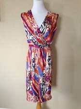 Pre-Owned Alex Marie Multi-Color Faux-Wrap Dress, Size 4
