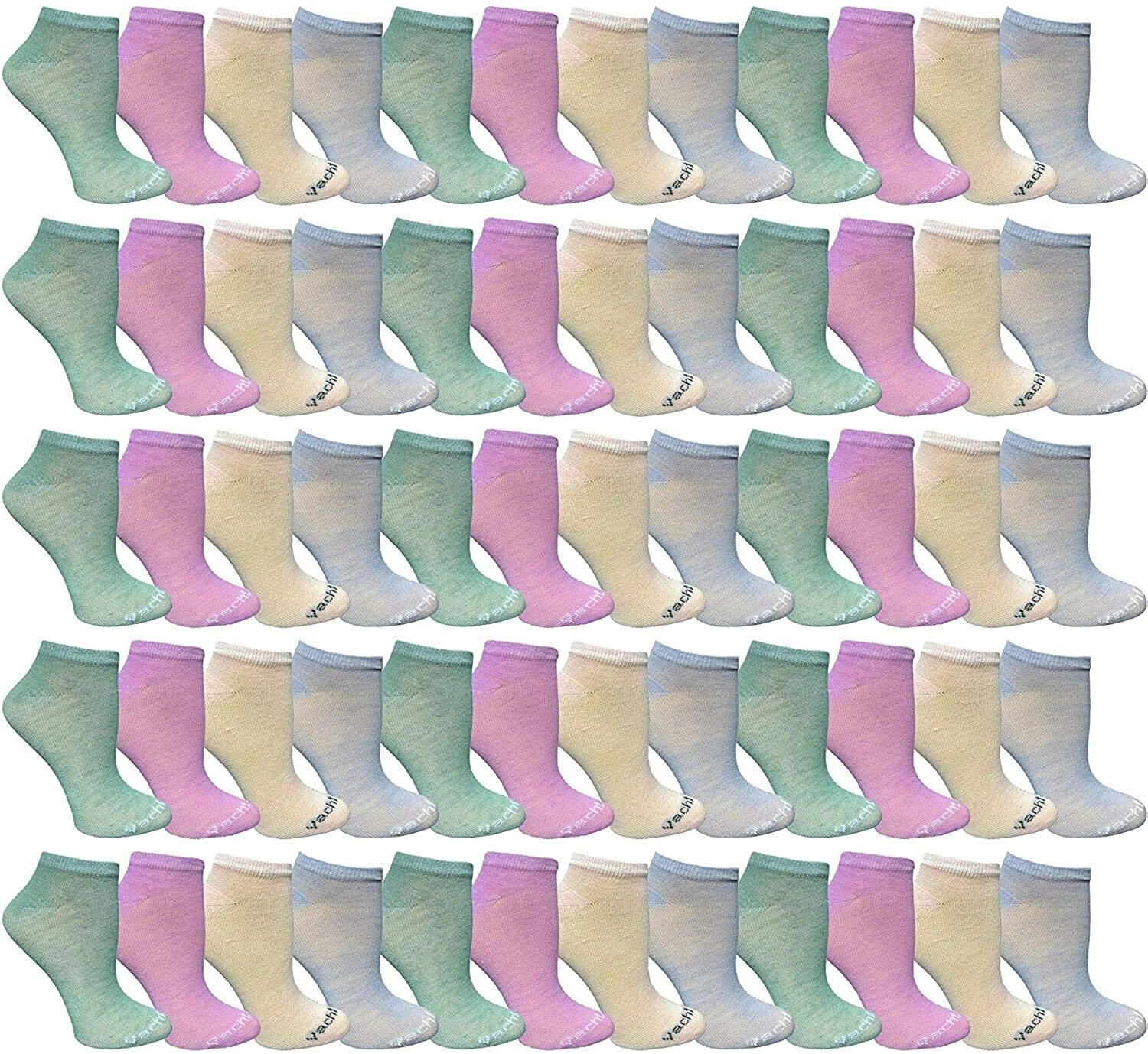 Yacht & Smith Bulk Patterned Funky Ankle Socks, Low Cut, Footie Sock, Stripes