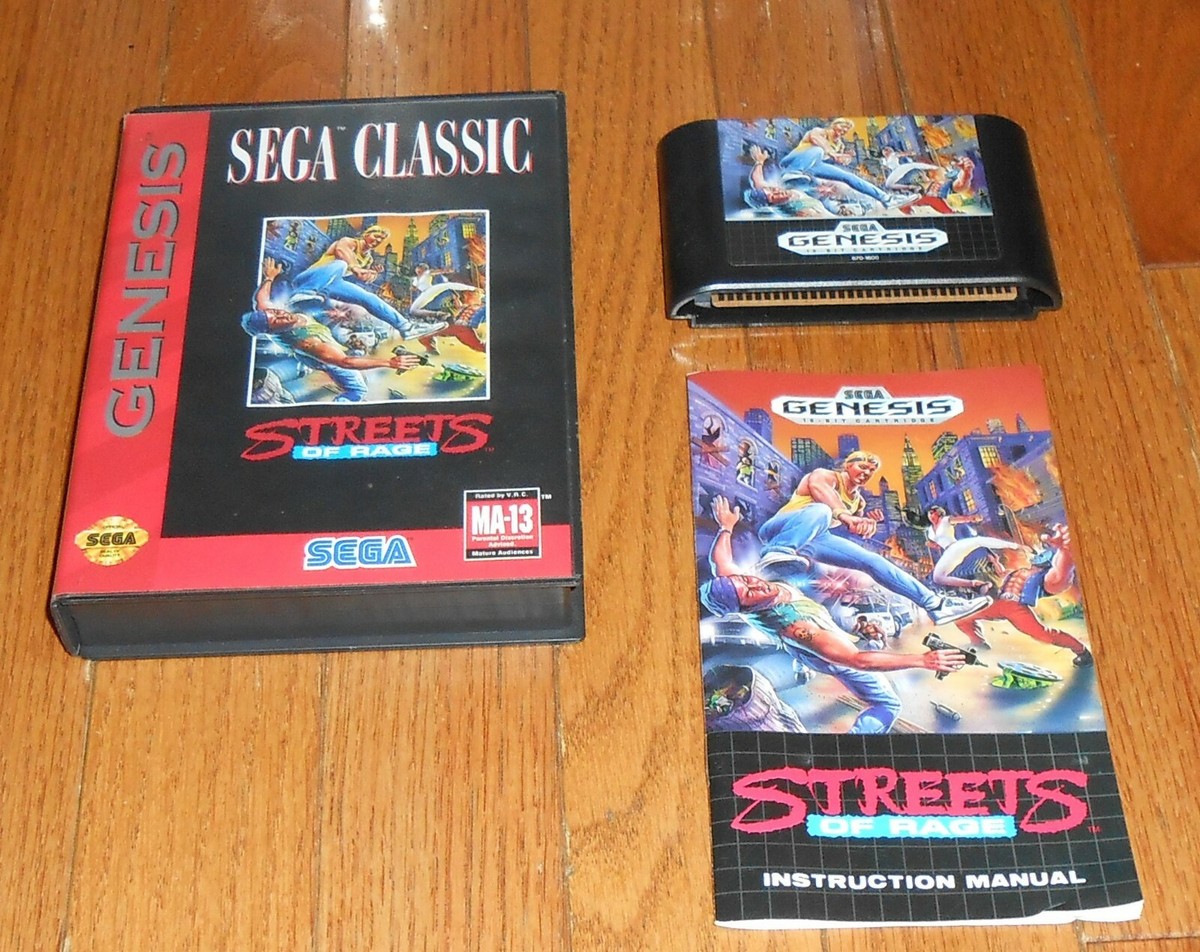 SEGA CLASSIC GENESIS GAME STREETS OF RAGE - GAME/BOX/INSTRUCTION