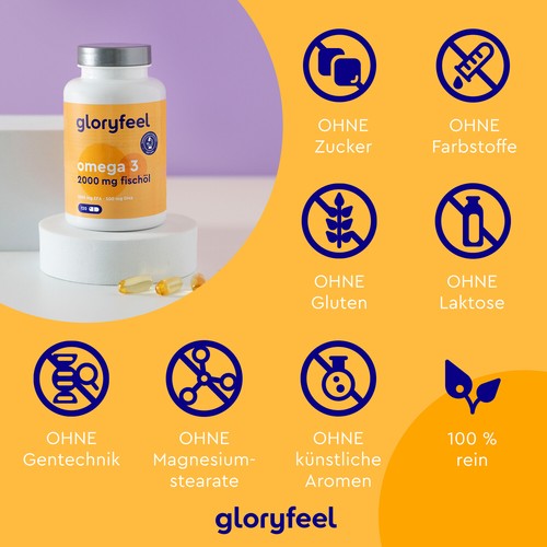 Omega 3 - Hochdosiert mit 2000mg Fischöl, 1000mg EPA & 500mg DHA - In TG-Form - Bild 4 von 9