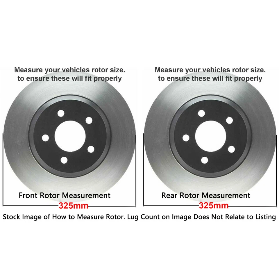 Pastilla de freno de cerámica de rotor perforado delantero trasero para Chevy SSR Rainier Envoy Ascender Foto 2 de 4