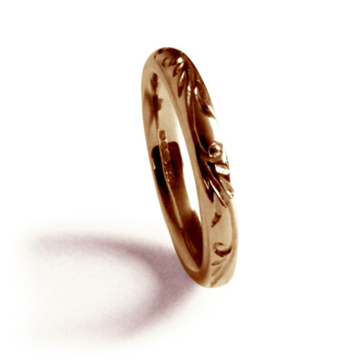 Alliance Or Rose 9ct - Largeur 3mm - Style Vintage Court Confort - Taille UK H à Q - Neuf