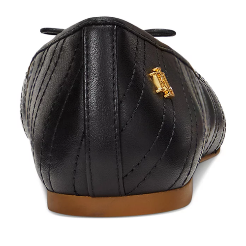 Lauren Ralph Lauren Women's Jayna Quilted Ballet Flats Black Leather Size 8 B - Picture 8 of 8