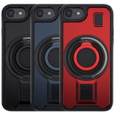 For Apple iPhone 6 6s Shockproof Double-Ring Kickstand Bracket Case Phone Cover
