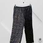 Birgitte Herskind Silk Womens Wide leg Zig Zag Baily Navy Gold Pants 36 IT 26 US — photo 3