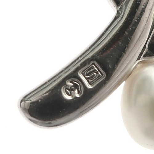 Pearl Necklace Pendant Top Set of 2 TASAKI Tasaki Tasaki Pearls S Engraved - Picture 7 of 9
