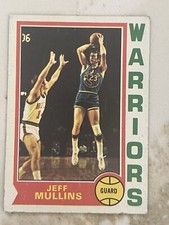 Jeff Mullins Golden State Warriors 1974-75 Topps Basketball #123