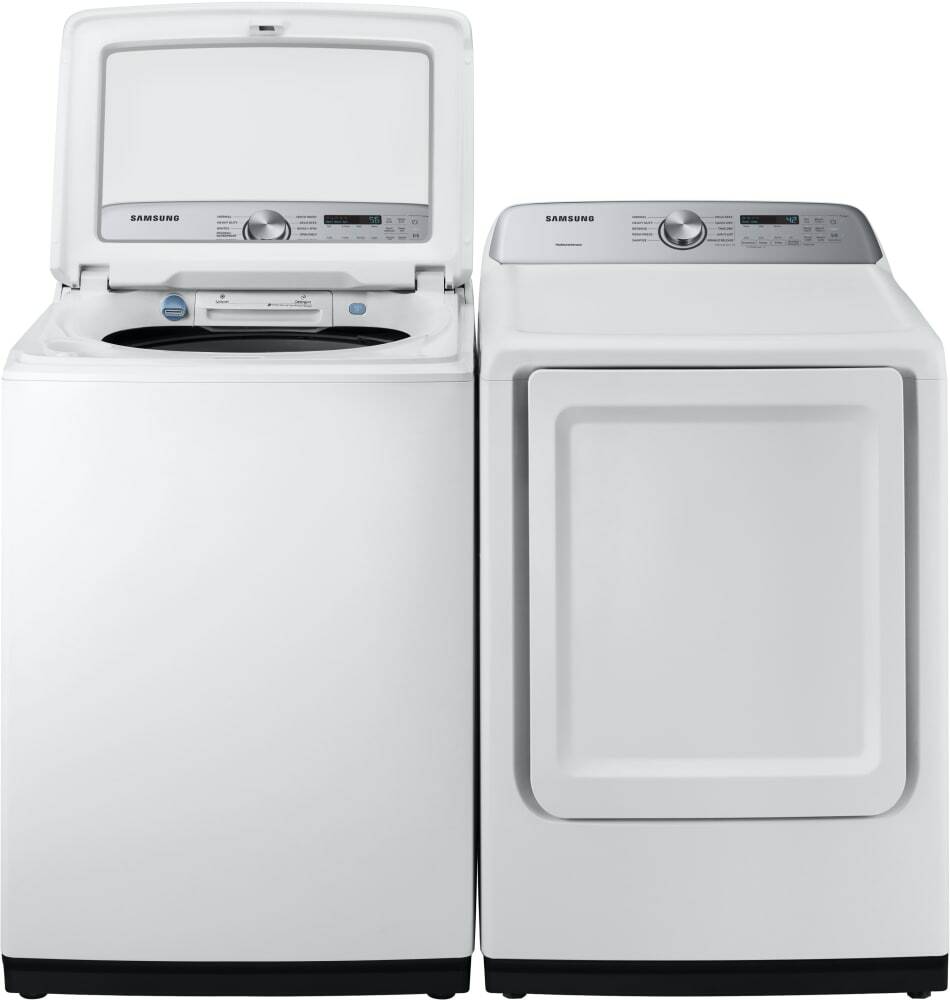 Samsung WA50R5200AW Washer & DVE50R5200W Electric Dryer Top Load White