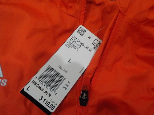 Adidas Boston Marathon 2018 Running Jacket Orange Men’s Size Large NEW WITH TAGS - Picture 3 of 6