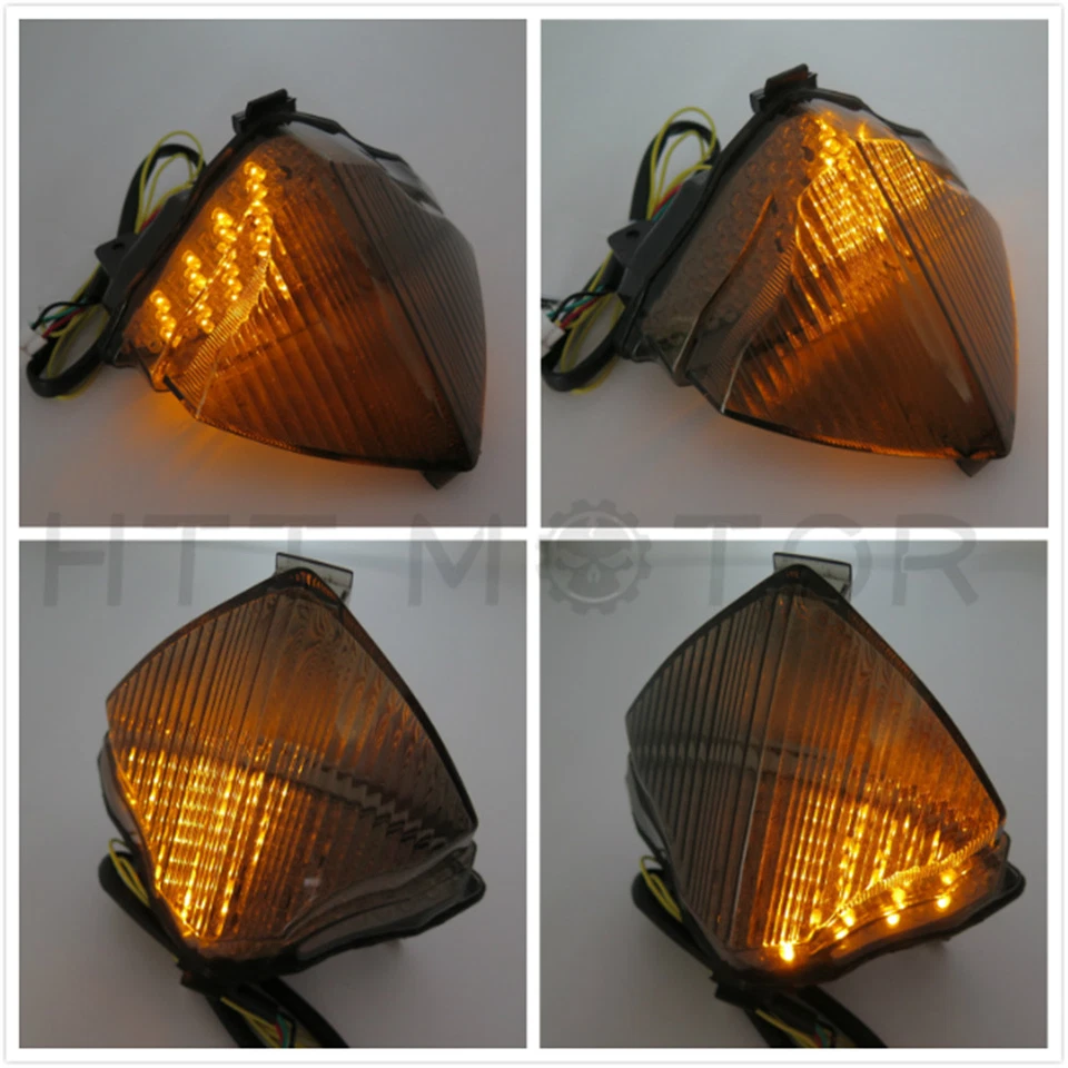 Luz de freio traseira sinais de seta para Yamaha Yzf R1 2004 2005 2006 transparente - Imagem 2 de 4