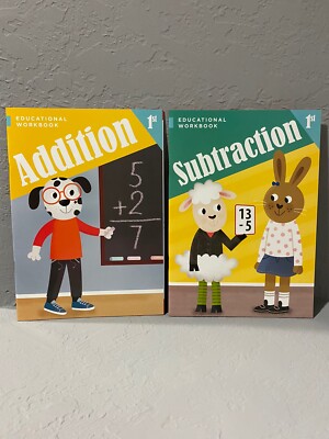 NEW Set of 2 First Grade Educational/Learning Workbook: Addition & Subtraction