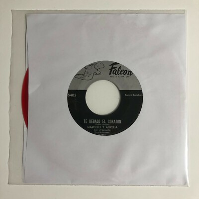 MARCELO Y AURELIA CON EL CONJUNTO LOS HALCONES -TE REGALO EL CORAZON- US 7'' RED