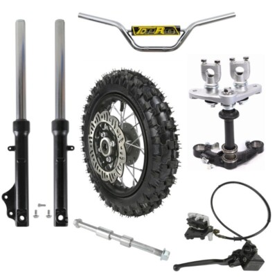 10'' 2.5-10 Front Wheel Tire Tim Assembly & 7/8'' Handlebar for Pit Bike Honda CRF