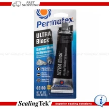 Permatex 82180 Ultra Black Maximum Oil Resistance RTV Silicone Gasket Maker 3 oz