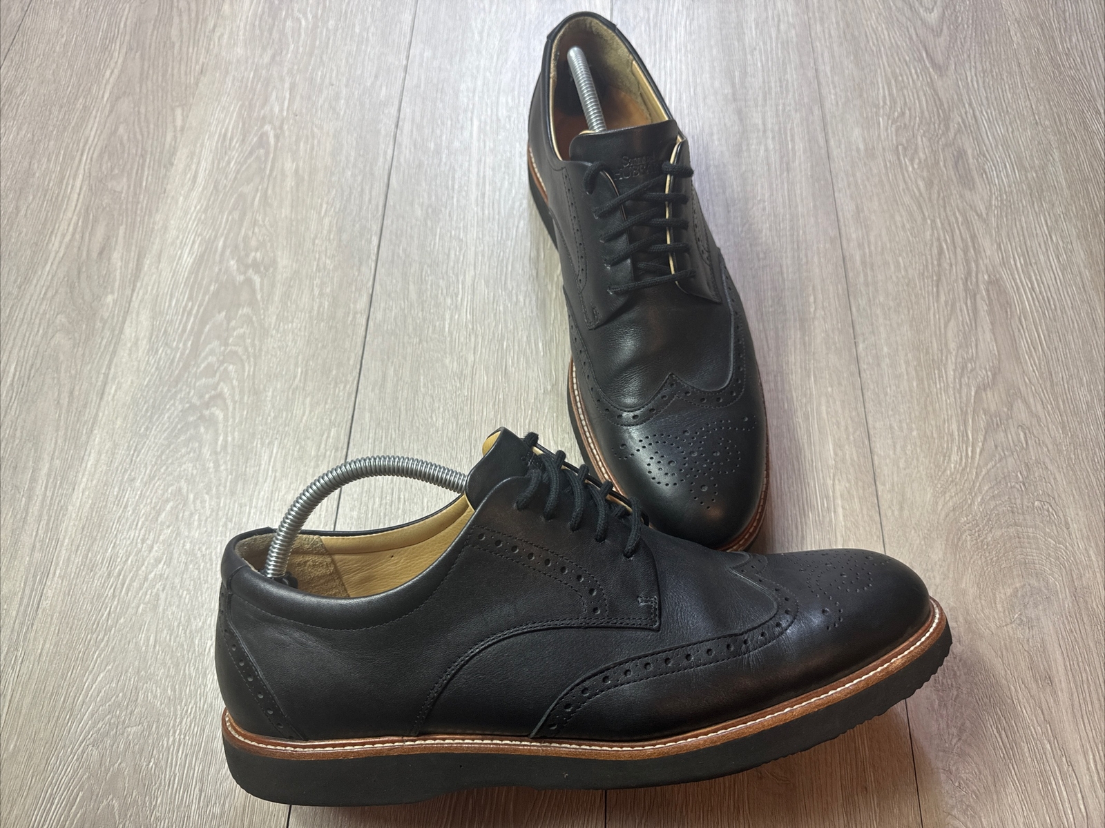 SAOLA Scarpe eleganti Samuel Hubbard Oxford da uomo 12 punta ad ala degli Stati Uniti pelle nera Portogallo