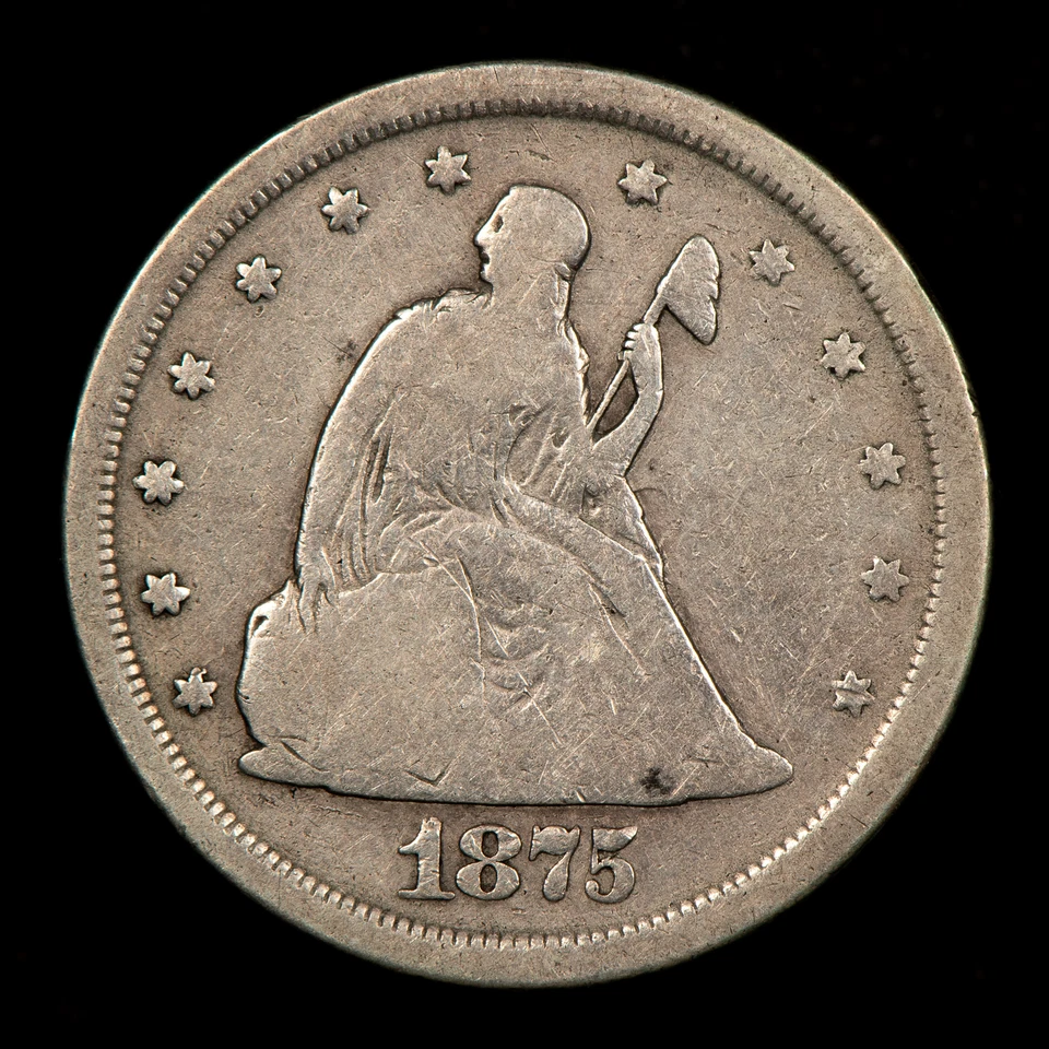 1875-S 20c Twenty Cent Piece - VG/Fine - SKU-Y6046 - Image 3 of 4