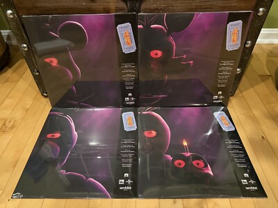 New iam8bit Five Nights at Freddy's Red Vinyl Soundtrack Set of All 4 Characters