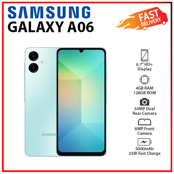 スマートフォン本体 Samsung Galaxy A06 128GB Light Green Samsung Galaxy 128 GB 6.7