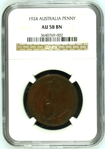 1924 Australia 1 Penny, NGC AU 58 - Picture 3 of 3