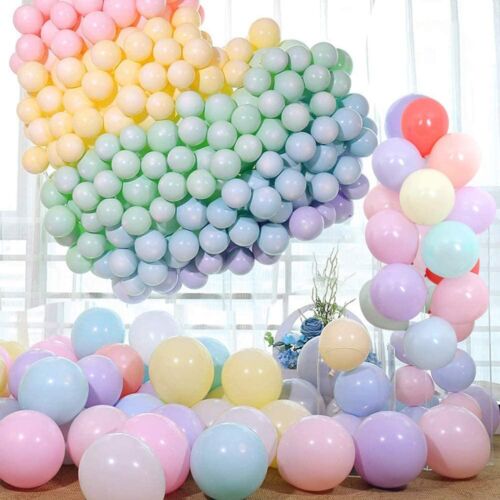 100 Macaron Candy Latex Balloons 10/12 Inch - Wedding Party Decor, Birthday