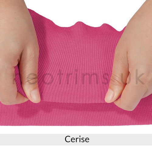 Cotton Knit Rib Strech Fabric for Apparel Trim Cuffs Waistbands Revamp Ribbing - Picture 31 of 70
