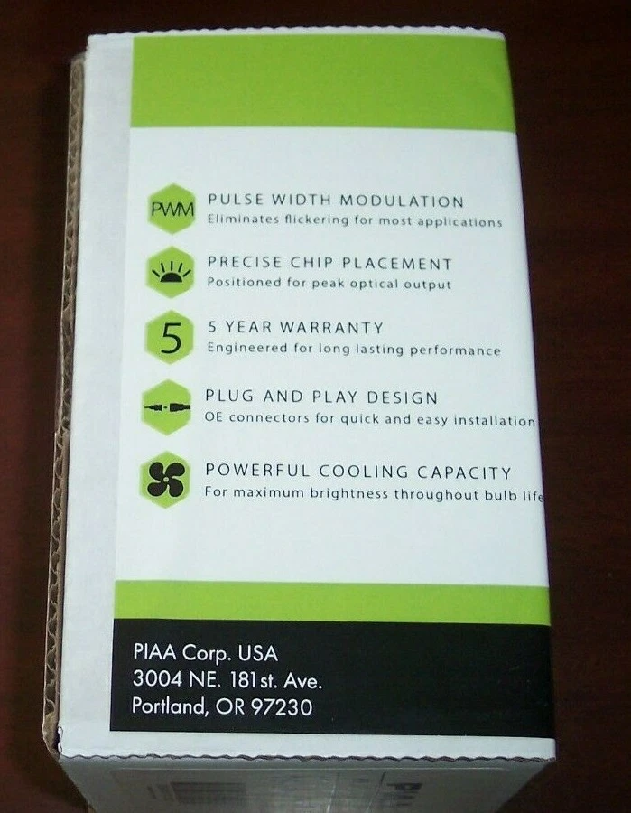 PIAA 6200K COOL WHITE G3 LED H9 Two Packs HIGH PERFORMANCE HEADLIGHT 16-17409 - Image 4 of 4