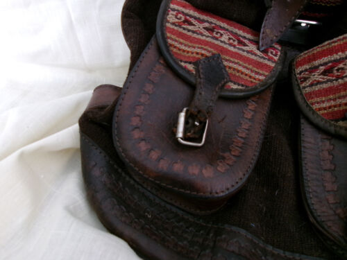Premium Leather & Canvas Western Saddle Bag for Horse, 18" x 14" (TUV) - Picture 3 of 6