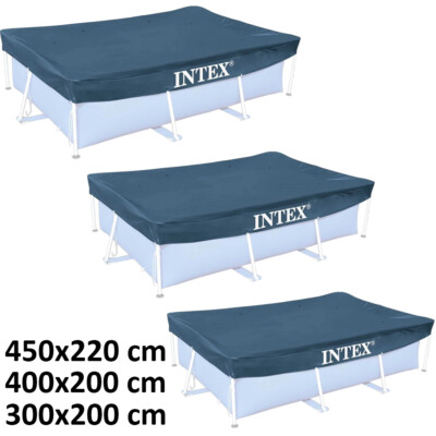 INTEX Poolabdeckplane Rechteck Frame Pool Poolabdeckung 300x200 bis 450x220 cm