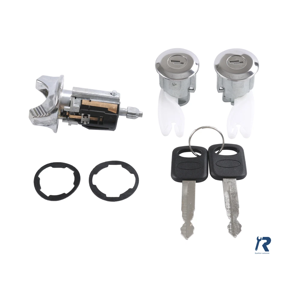 Cilindro de bloqueo de interruptor de llave de encendido (juego de 2 llaves) apto para Ford C-42-150 y DP-42-122 Foto 2 de 4