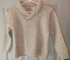 Aran Sweater Market Pullover Child Med. Ireland Beige EUC