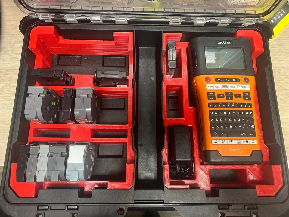 Brother P-Touch E550W & Tape Insert Tray for milwaukee organiser case 4932464082 - Image 3 of 3