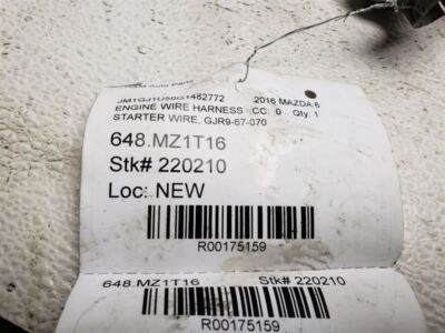 2016 Mazda 6 Starter Wire Harness OEM GJR9-67-070 | eBay