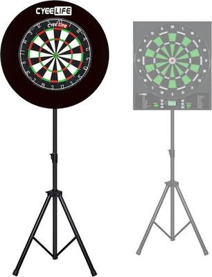 CyeeLife Dartboard Stand, Professional Portable Tripod 49.7 cm, Black 